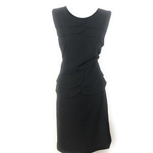 PREMISE  Sleeveless Drape Black Dress